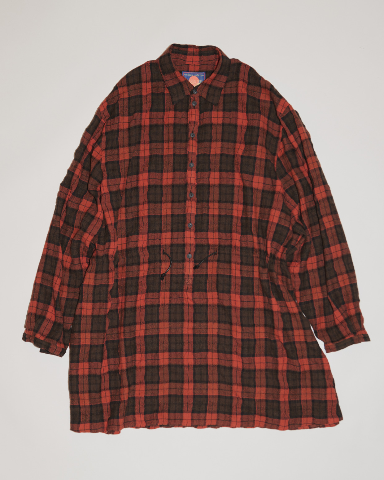 945-81TS187-1 Long pullover shirt with a 凸凹textured fabric