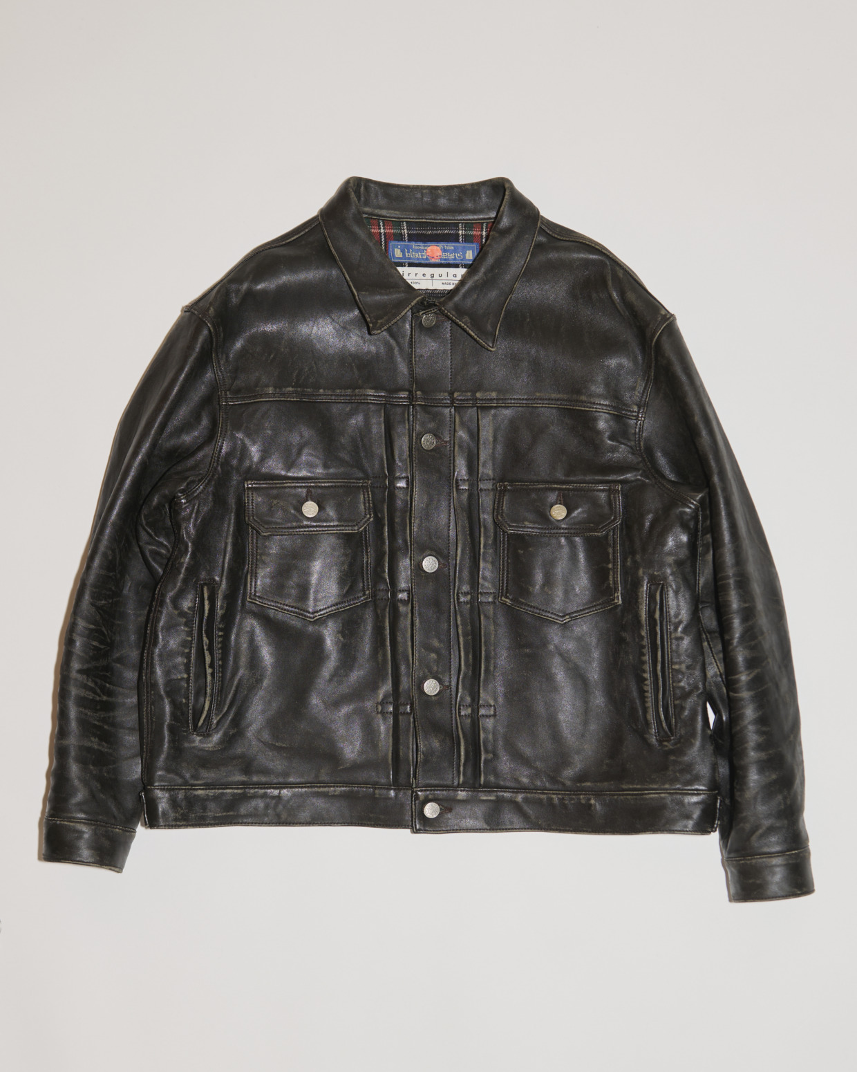 945-81TJ463-1 LEATHER TRUCKER JACKET