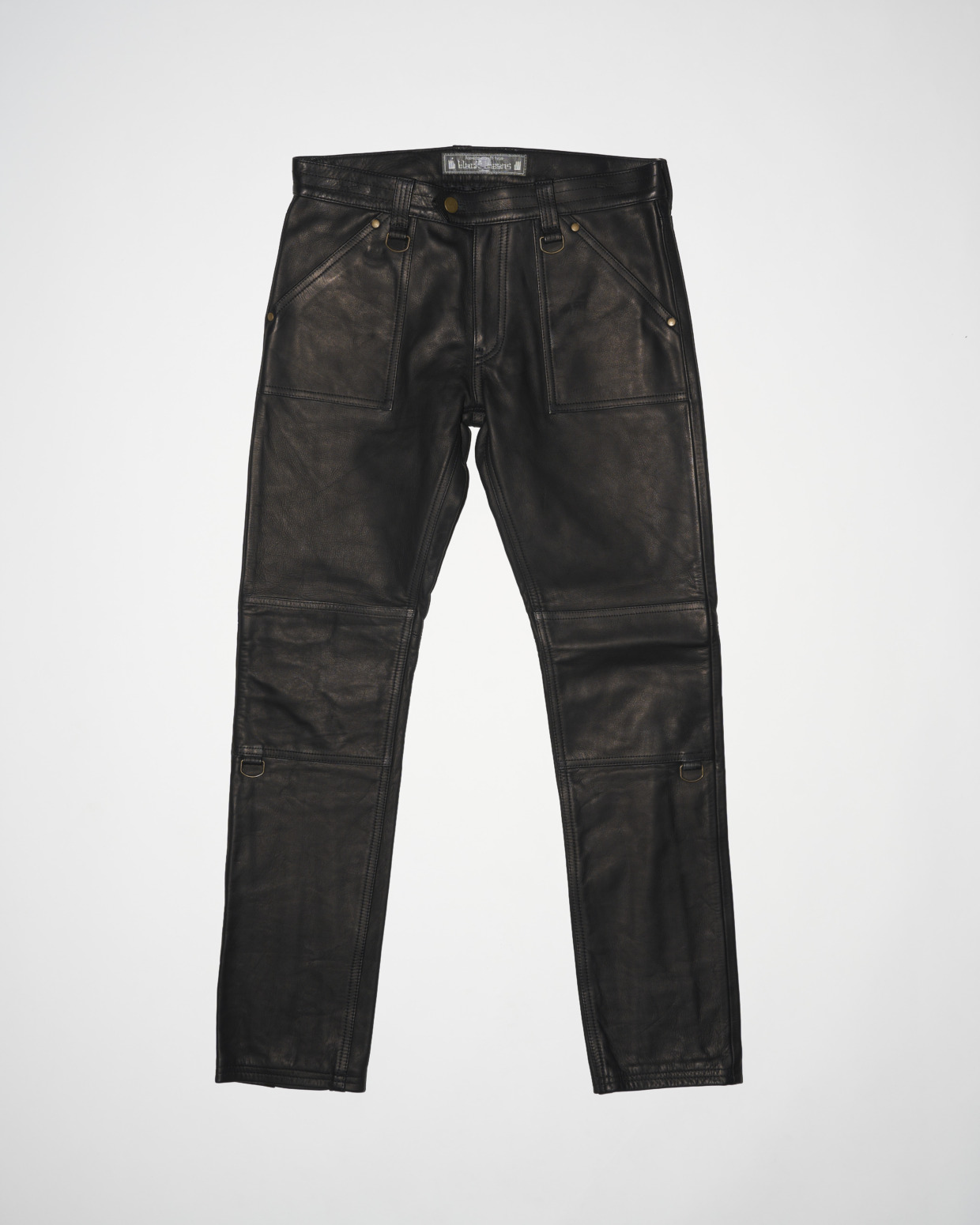 945-81TP20-5 Cow Leather Slim Pants