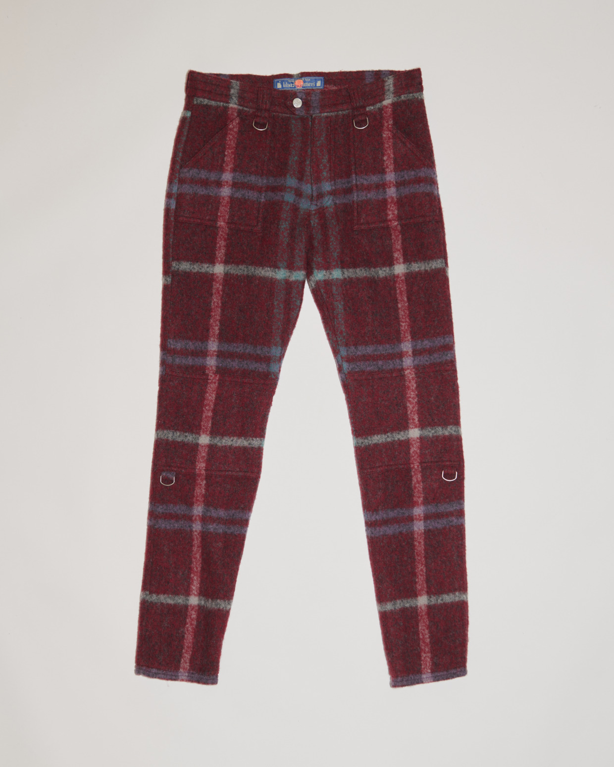 945-81TP20-22 Window pen Check Slim-fit Pants