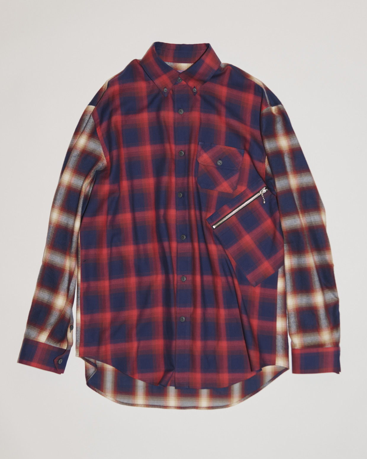 945-81TS188-1　Two-Tone Ombré Check B.D. Shirt